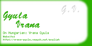 gyula vrana business card